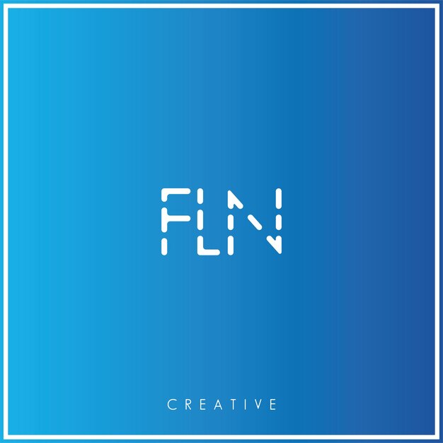 FLN Premium Vector último diseño de logotipo Diseño creativo de logotipo Ilustración vectorial Logotipo mínimo Monograma