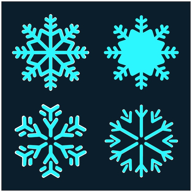 Floco de nieve azul 3D decoración de Navidad realista diseño de ilustrador vectorial aislado 2023