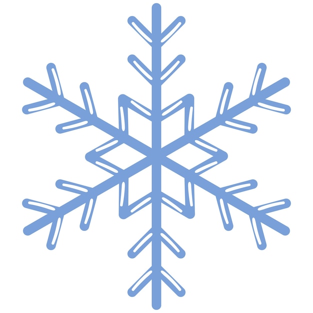 Floco de nieve azul de dibujos animados