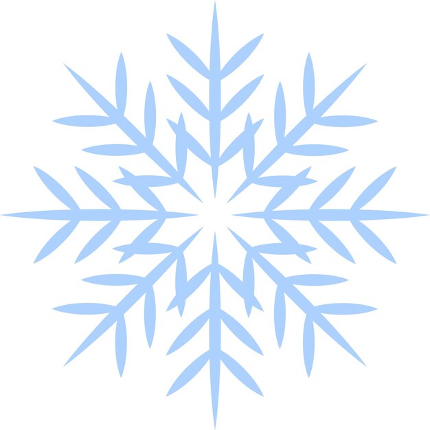Floco de nieve azul suave en fondo transparente Vector de ilustración EPS10