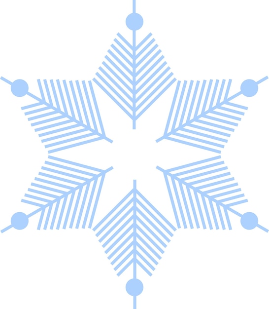 Floco de nieve azul suave en fondo transparente Vector de ilustración EPS10