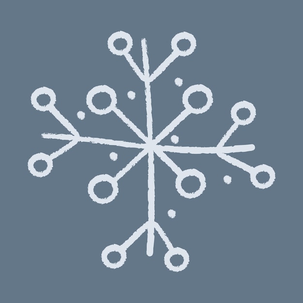 Floco de nieve con círculos Ilustración de clipart en color vectorial