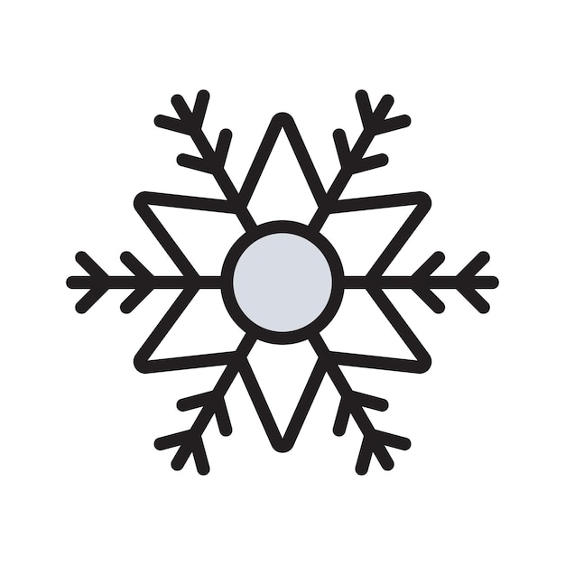Floco de nieve detallado que simboliza la nieve y las condiciones invernales