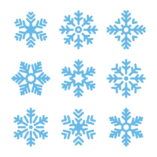 Flocos de hielo, copos de nieve, copos del invierno, navidad, copos De nieve Ilustración vectorial