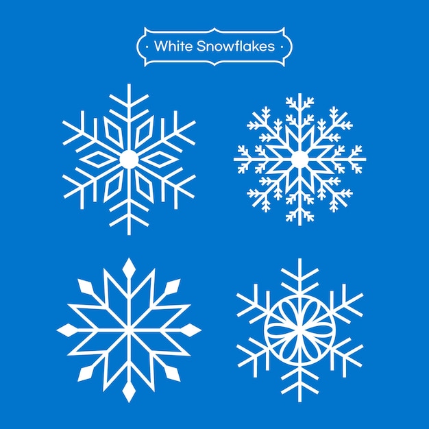 Flocos de nieve año nuevo y decoración de Navidad imagen vectorial