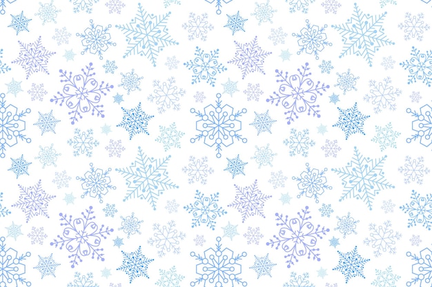 Flocos de nieve azules elegantes patrón sin costuras sobre fondo blanco patrón de flocos de neve festivos para textiles
