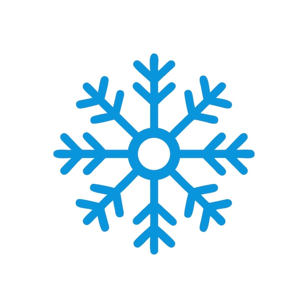 Flocos de nieve azules Iconos planos Nieve Otoño invierno Navidad Decoración vector