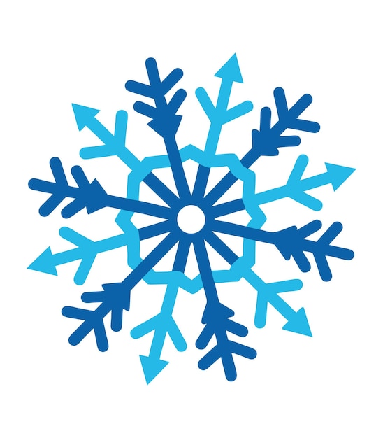 Flocos de nieve Diseño vectorial de Navidad Iconos de flocos de Nieve Vector Floces de nieve Conjunto de iconas de nieve