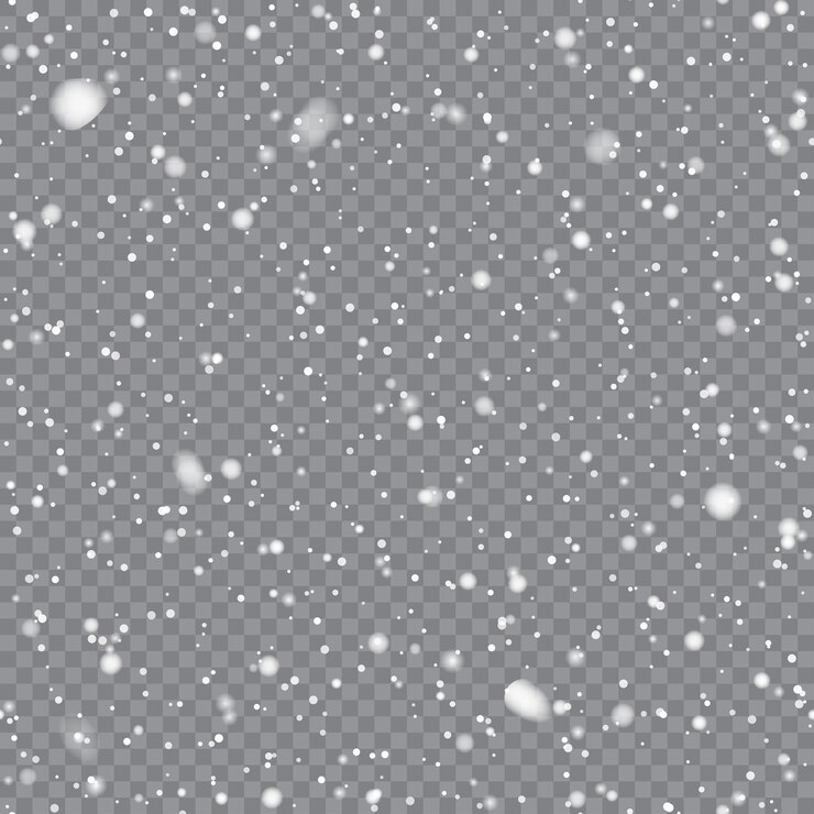 Vector flocos de nieve de invierno cayendo sobre un fondo transparente para el vector de diseño de navidad
