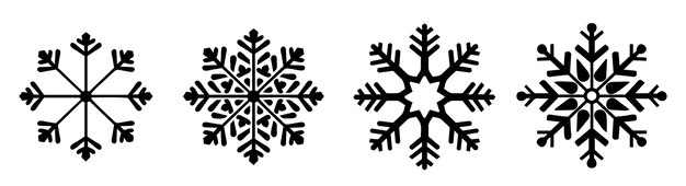 Flocos de nieve juego Flocos de nieve para el tema de invierno