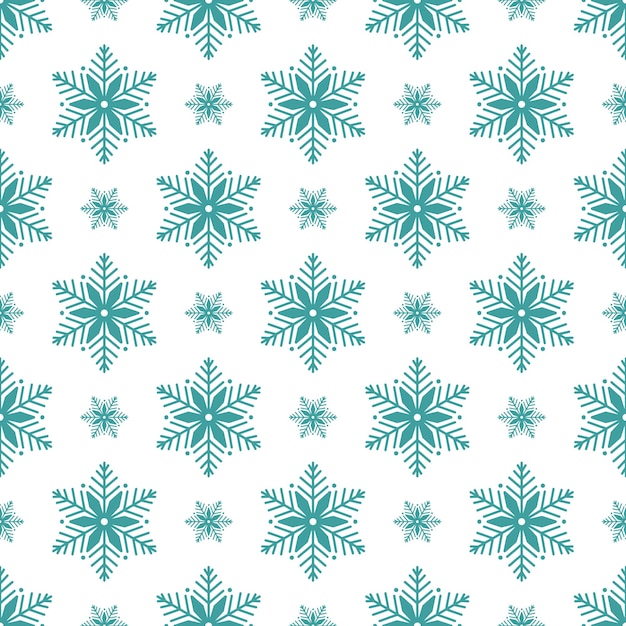 Flocos de nieve patrón sin costuras detallado ilustración de línea vectorial dibujada a mano contorno gráfico dibujado de Navidad y Año Nuevo fondo para invierno helado diseño embalaje de regalos embalaje textil