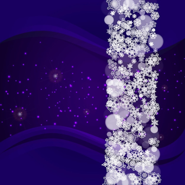 Flocos de nieve ultravioleta de Navidad y Año Nuevo