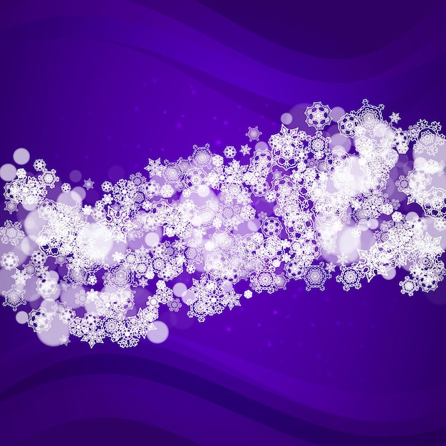 Flocos de nieve ultravioleta de Navidad y Año Nuevo