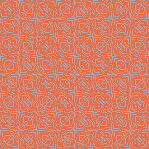 Flor abstracta sin costuras y patrón de estrellas fondo étnico y elemento de tela ilustración moderna