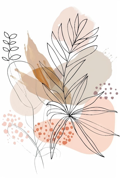 Flor de acuarela abstracta dibujada a mano por vector
