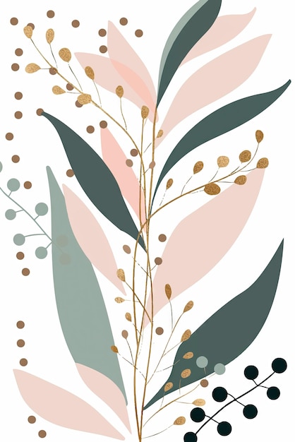 Flor de acuarela abstracta dibujada a mano por vector