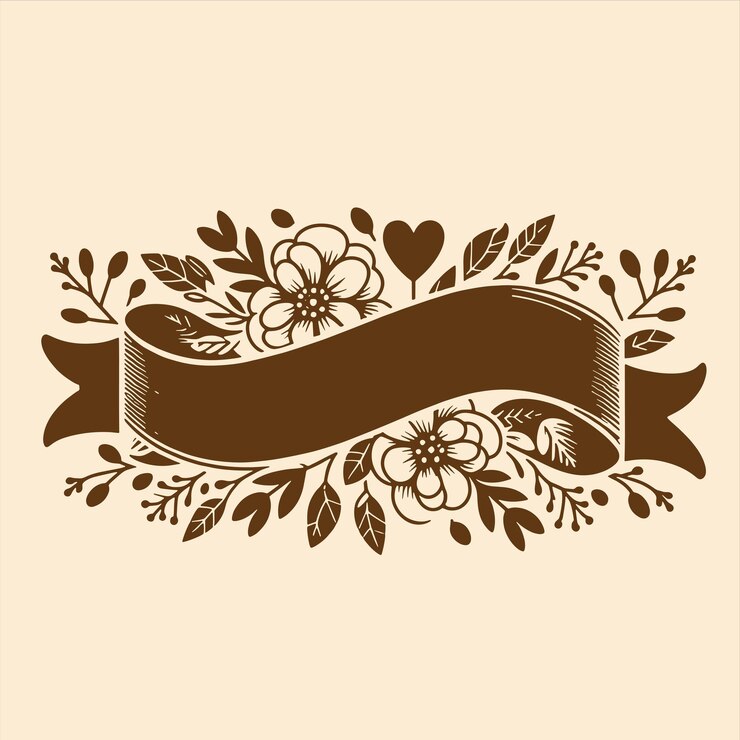flor de adorno vintage dibujada a mano para bodas o San Valentín