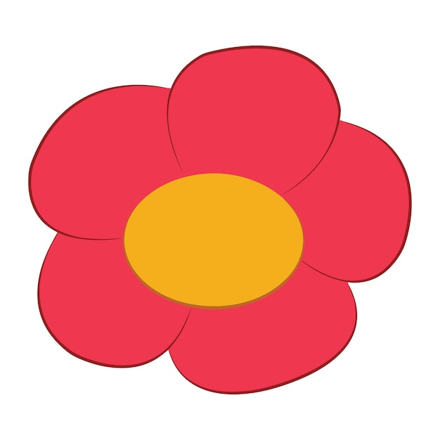 Flor aislada sobre un fondo blanco