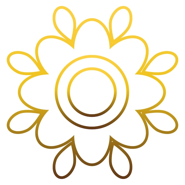 una flor amarilla y blanca con la letra o en ella