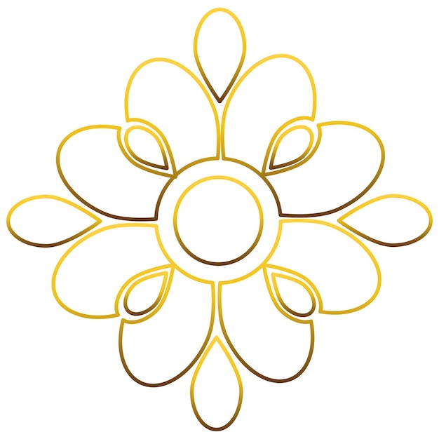 una flor amarilla con un círculo en ella que dice "sol"