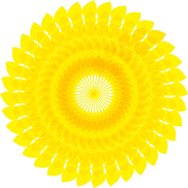Flor amarilla sobre un fondo blanco