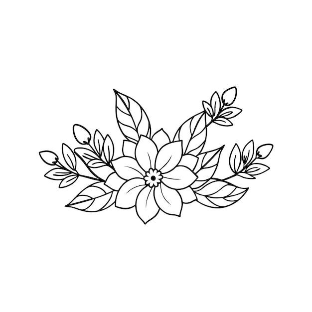 La flor del arte de la línea floral 27