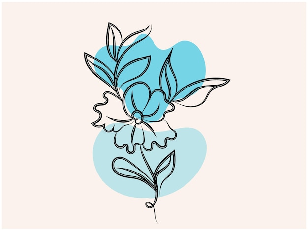 una flor azul con una flor azul en el centro