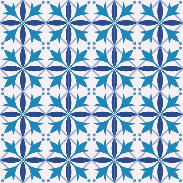 Flor azul y hoja azul ilustración étnica patrón fondo diseño decoración estilo hermoso textil moda arte