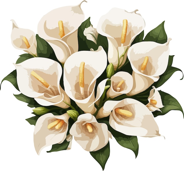 La flor de calla lily es la flor de la boda de clipart.