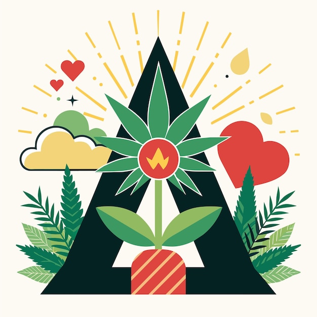 Vector la flor de cannabis de última generación a