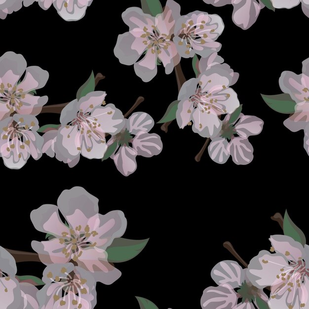 Flor de cerezo sin costura