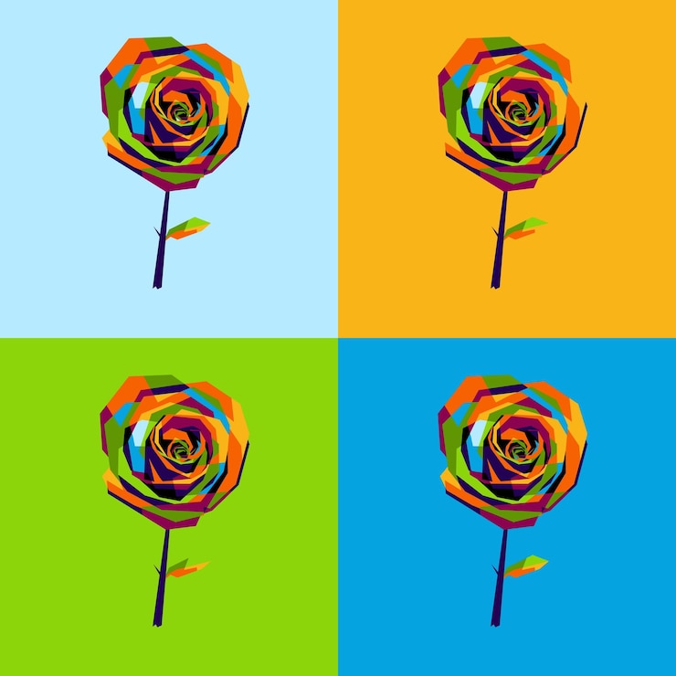 Vector flor colorida adecuada para el logotipo de la empresa. patrón de flor