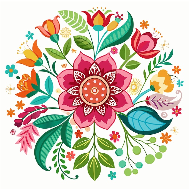 una flor colorida con la palabra " primavera " en el medio