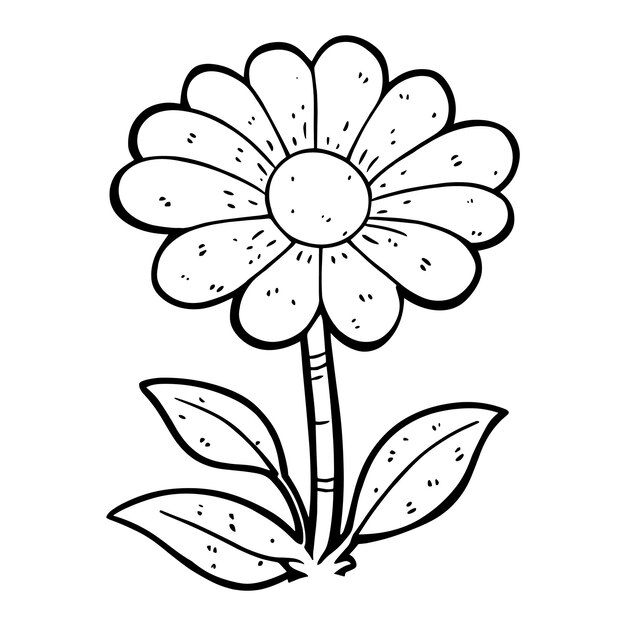 Flor de contorno vectorial