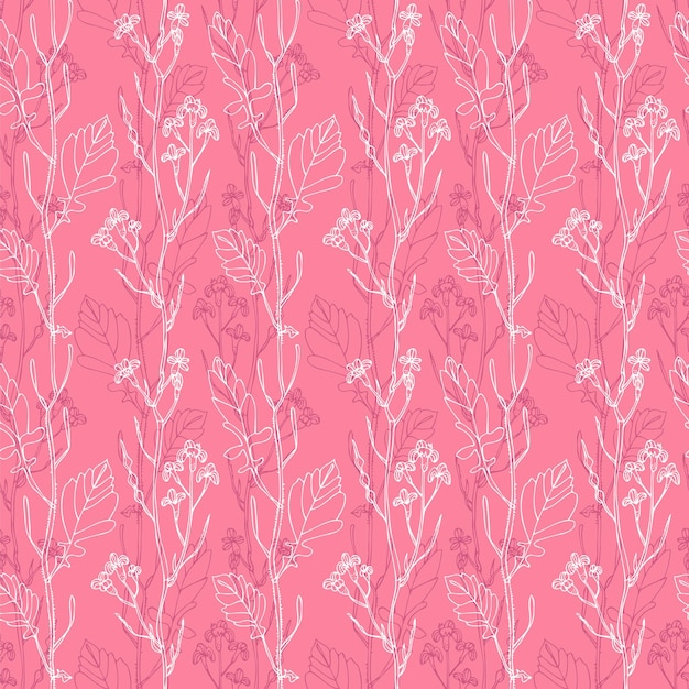 Flor doodle patrón vector dibujado a mano ilustración floral