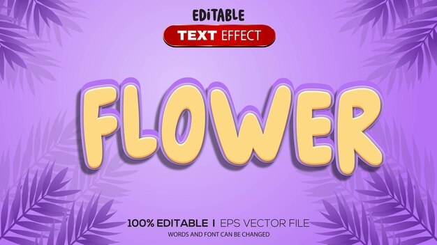 Flor de efecto de texto en 3D