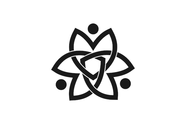 flor de elemento de logotipo