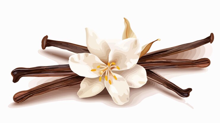 Vector una flor está atada con una cinta que dice lirio