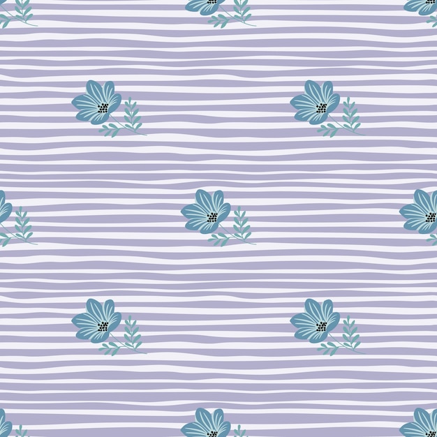 Flor estilizada de patrones sin fisuras Ilustración botánica linda Fondo floral abstracto