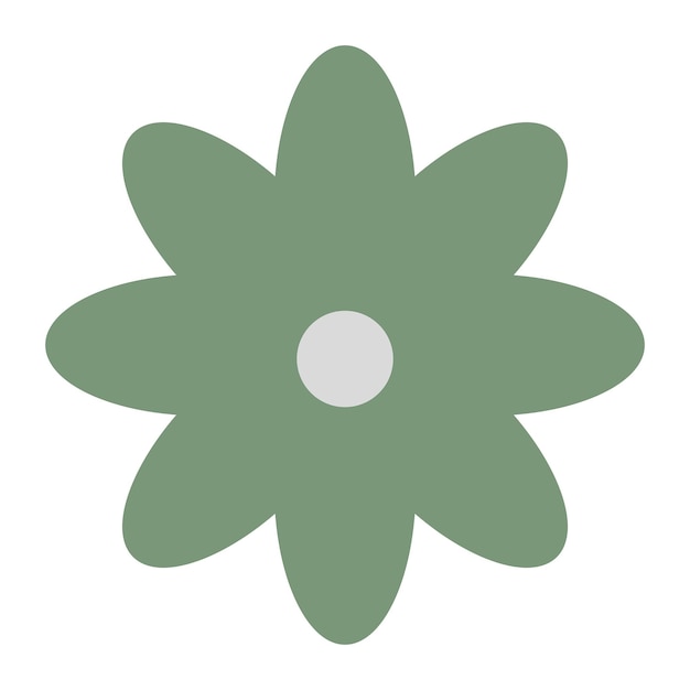 Flor en estilo retro maravilloso icono de vector simple
