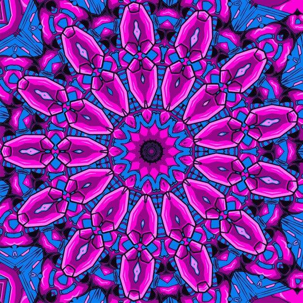 Flor de fantasía Mandala ilustración de fondo
