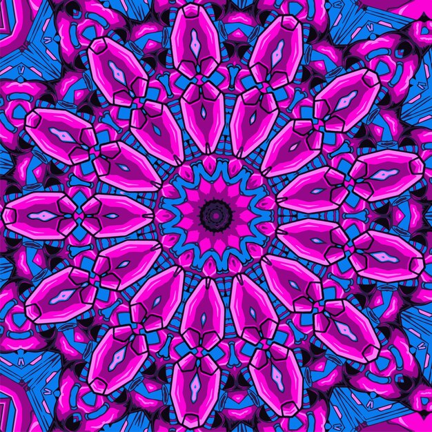 Flor de fantasía Mandala ilustración de fondo