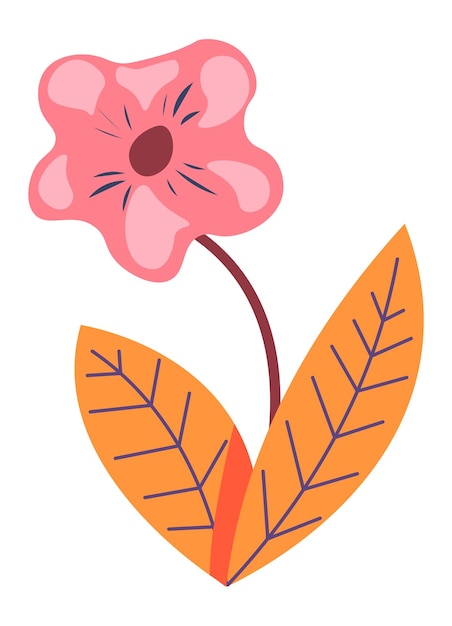 Flor en flor flor silvestre vector floreciente