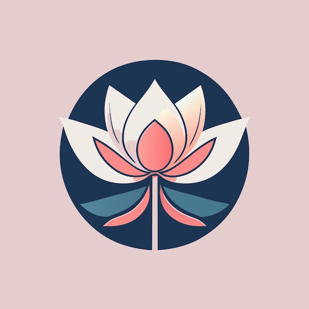 flor flor icono tranquilo y pacífico simple geométrico minimalista vector ilustración plana