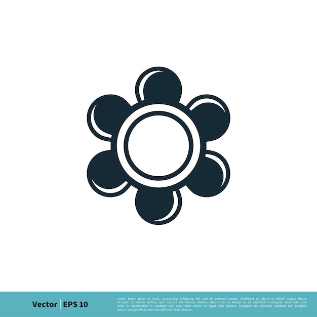 Flor Flor Ornamental Icono Vector Logo Plantilla Ilustración Diseño Vector EPS 10