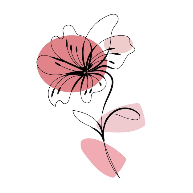 Una flor con una flor roja en ella.