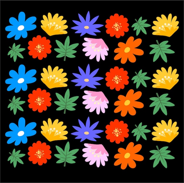 Vector flor de fondo patrón de flores