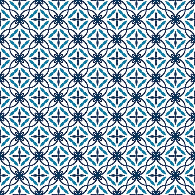 Vector flor geométrica floral sin fisuras de fondo