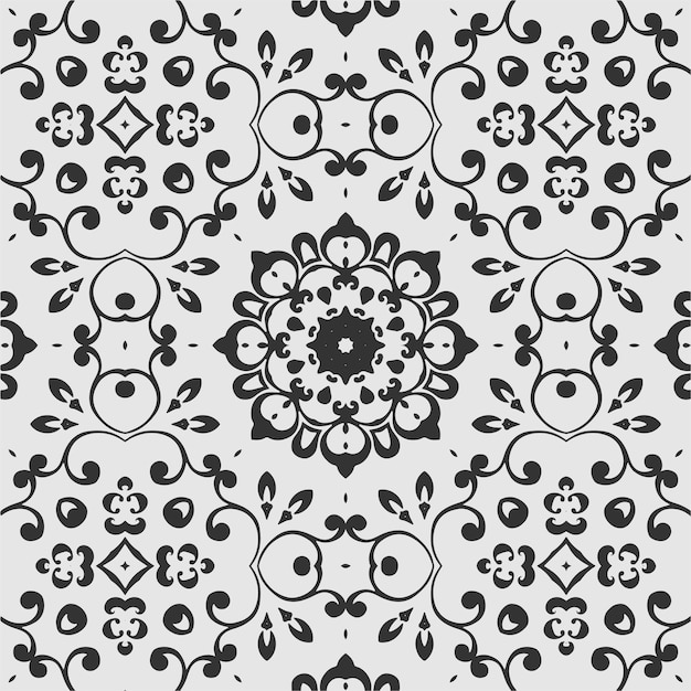 Flor geométrica vectorial para colorear Libro de formas y trama de fondo.