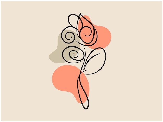 una flor en un jarrón con una flor rosa en ella